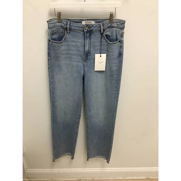 Tracey High Rise Straight Jean in Light Blue